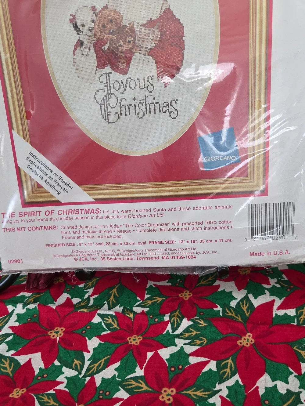 Counted Cross Stitch Kit -THE SPIRIT OF CHRISTMAS Finished Size 9x12